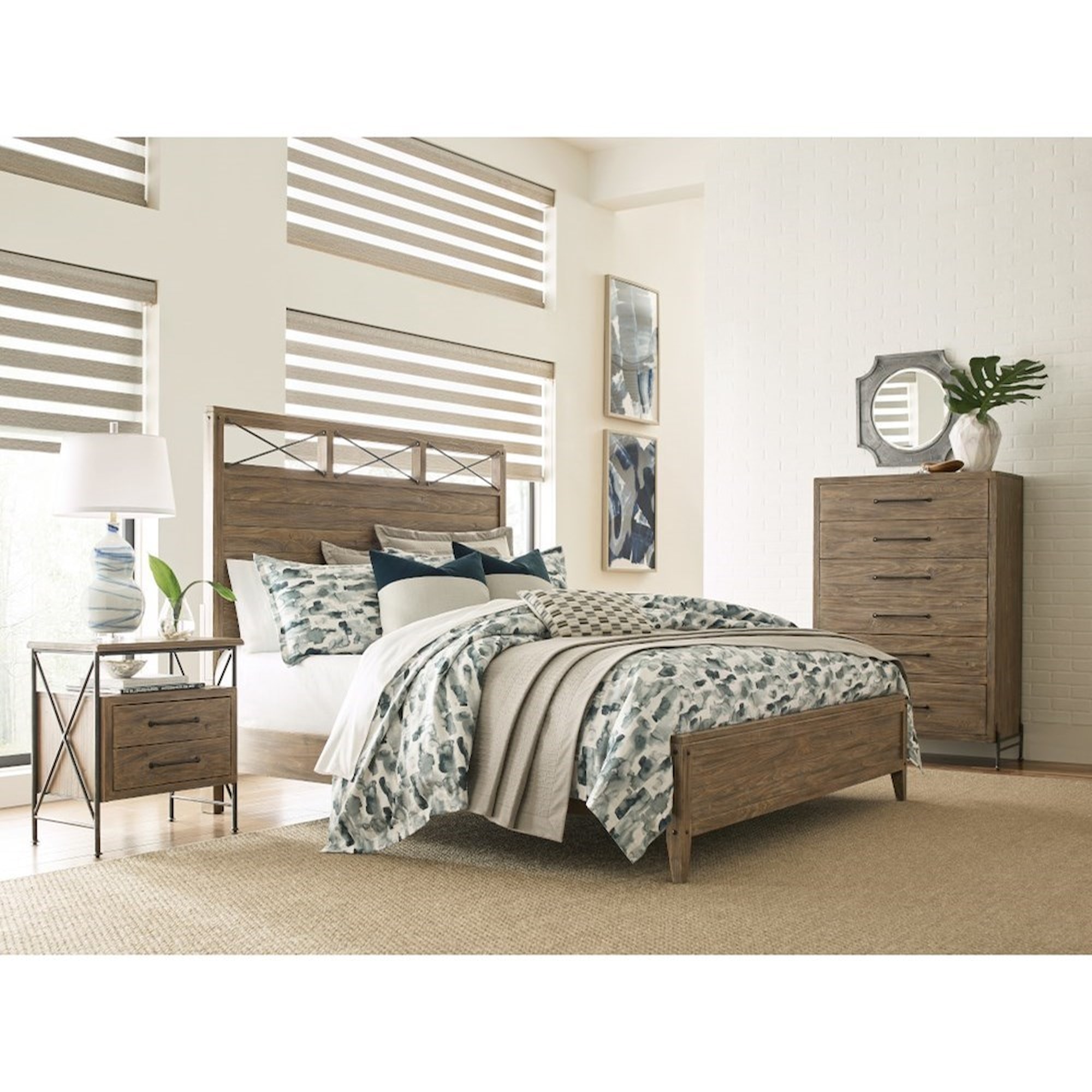 Kincaid Furniture Modern 944304P Jackson Queen Solid Wood Bed